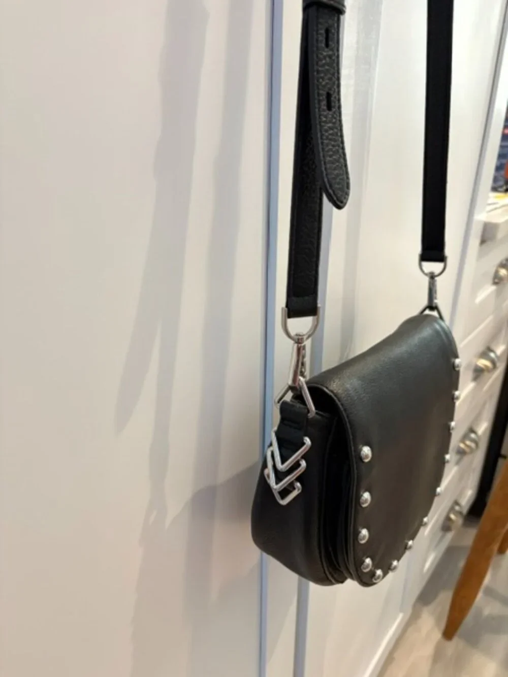 REBECCA MINKOFF Pebbled leather studs biker bag - Picture 2 of 9